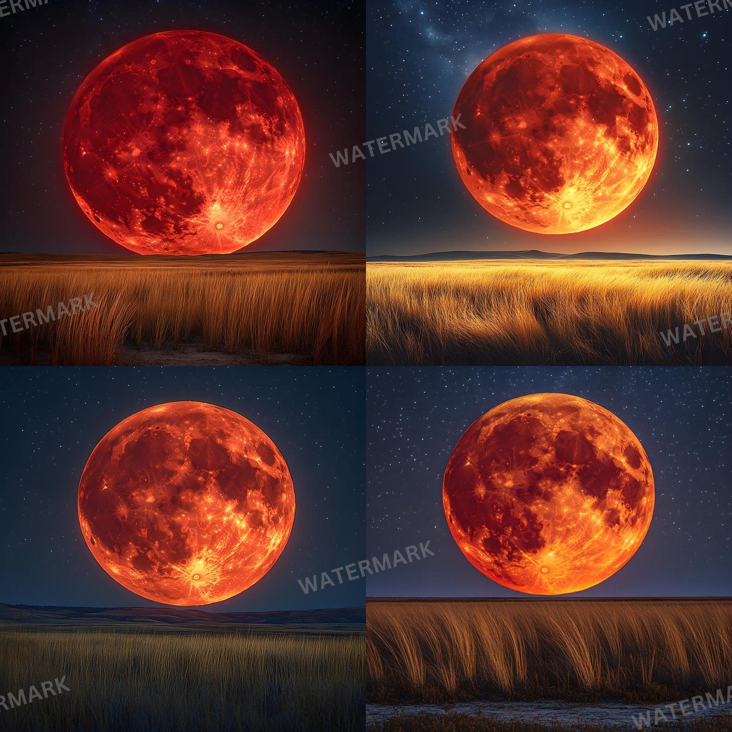 Giant Blood Moon Backdrops - Eerie and Spooky Photography Backgrounds - Halloween, Horror & Fantasy, Celestial Background, Moon Wallpaper