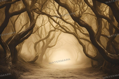 Spooky Forest Digital Photography Backdrops - Dark Woods Photoshop Overlays - Halloween Fantasy Backgrounds - Digital Master Composites