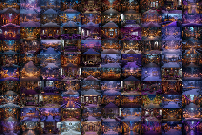 Purple Christmas Backdrops, Christmas Background, Digital Christmas Wallpapers, Photoshop, Photography Backdrops - 3:2 Ratio