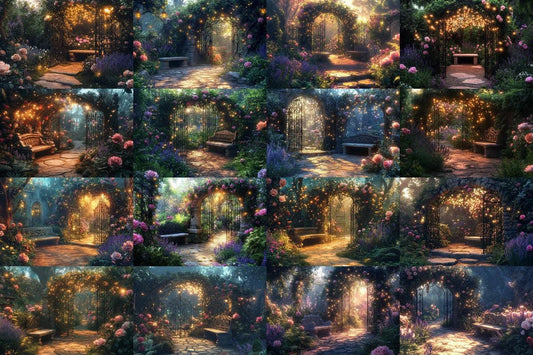Fairy Tale Garden Retreat - Fairy Photography Backdrops - Photoshop - Fairy Backgrounds - Master Overlay - Photo Editing - Fairy Backdrop