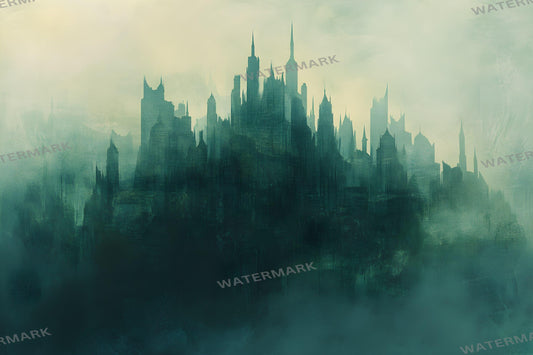 Emerald City Wizard of Oz Digital Backgrounds | Fantasy Green Cityscape Images | 1Magical Oz Backdrops | Dorothy Wizard of OZ Backdrops