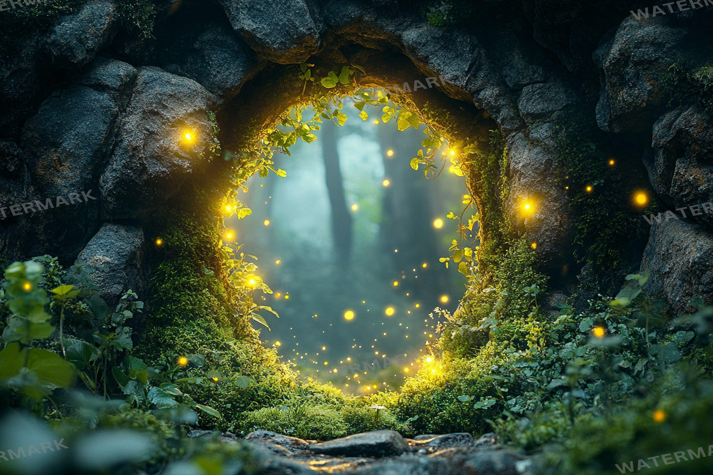 Fairy Forest Backdrops - Enchanted Woodland Scenes, Magical Doorways and Fairy Lights - Photography Master Composites - Fairy Backgrounds