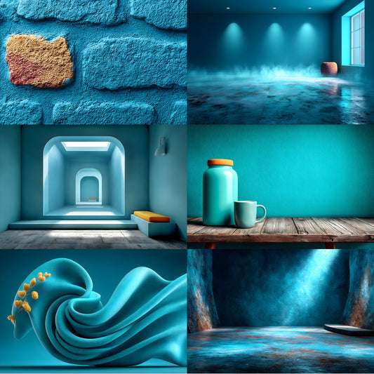 Cyan Solid Color Digital Backdrop, Photography Background for Portrait, Studio Photo, Modern Abstract Texture, Instant Download