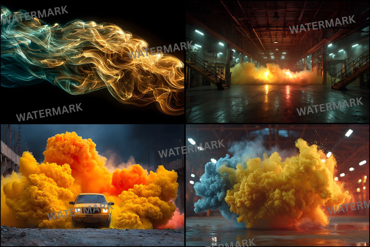 Yellow Smoke Photography Backdrop, Abstract Texture Background for Portraits, Dramatic Fine Art Digital Download, Photo Overlays