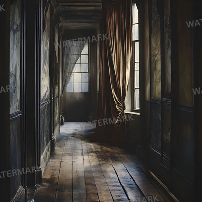 Wuthering Heights Hallway Digital Backdrop, Gothic Background, Square Photography Prop, Moody Portrait, Fairytale Scene, Instant Download