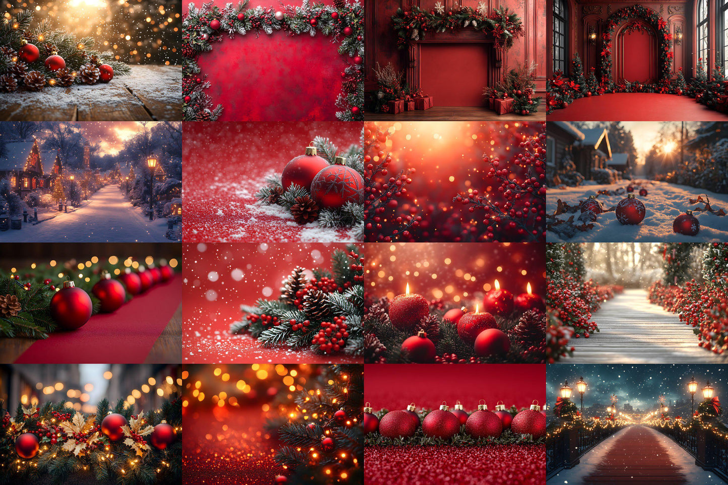 Christmas Backdrop, Digital Backdrop, Santa Christmas Backdrop For Kids Family, Festive Digital Download Christmas Background