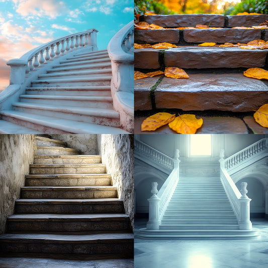 Staircase Digital Backdrop, Photography Background, Elegant Stairway Photo Prop, Fairytale Castle Stairwell Image, Fantasy Photography Overlay