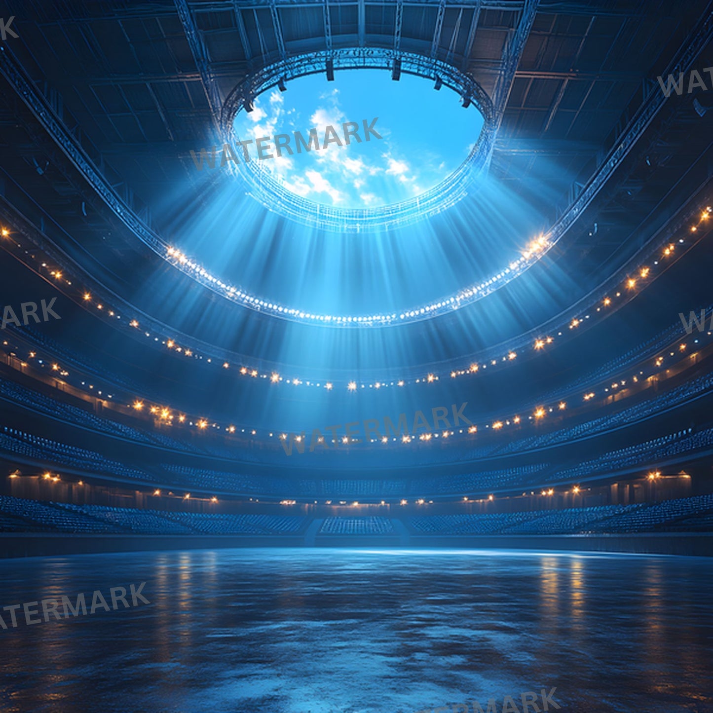 Sports Stadium Digital Backdrop, Empty Arena Background for Photography, Photo Overlay, Sports Team Fan Photo, Action Shot Composite