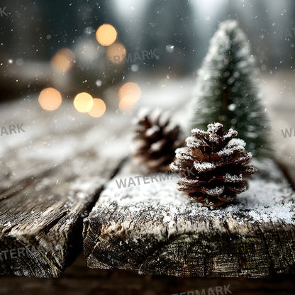 White Gold Christmas Backdrop, Snowy Outdoor Scene, Holiday Photography Background, Winter Wonderland Digital Photo Prop, Image