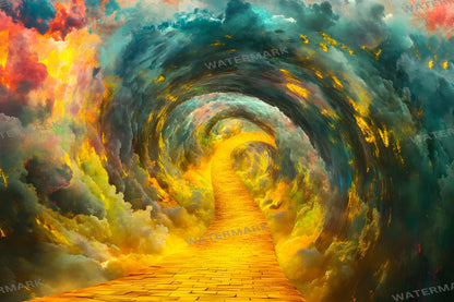 Wizard of Oz Backdrops | Digital Fantasy Story Backgrounds | Yellow Brick Road Backdrop | 7Wizard of Oz Images