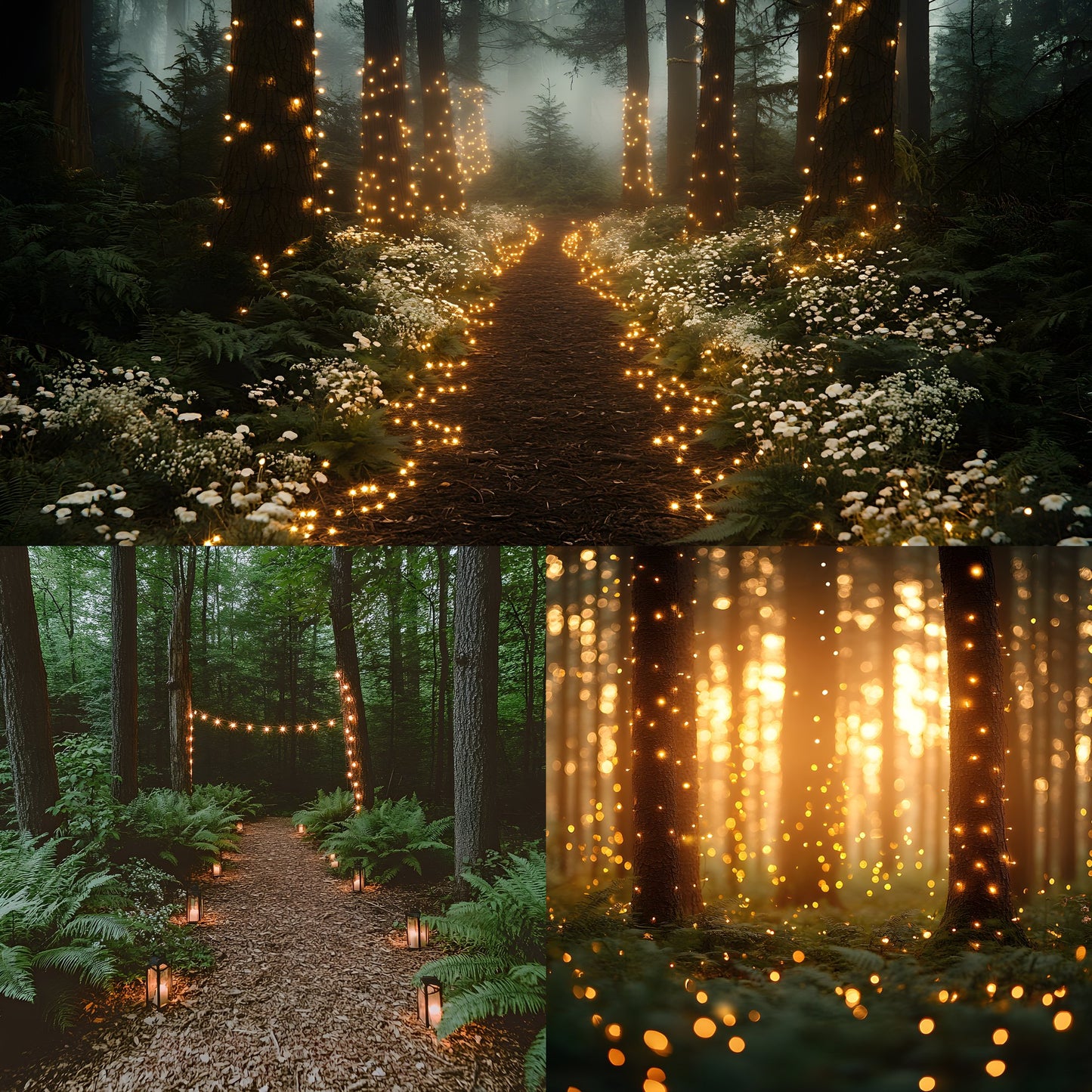 Whimsical Forest Wedding Backdrop Collection, Enchanted Woods Digital Backgrounds, Dreamy Photography, Fairytale Photo Overlays