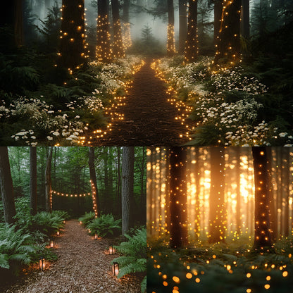 Whimsical Forest Wedding Backdrop Collection, Enchanted Woods Digital Backgrounds, Dreamy Photography, Fairytale Photo Overlays