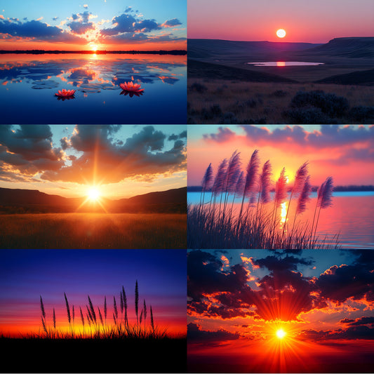 Sunset Photography Backdrop Bundle, Golden Hour Digital Backgrounds for Photographers, Warm Light Portrait Photography, Dreamy Overlays