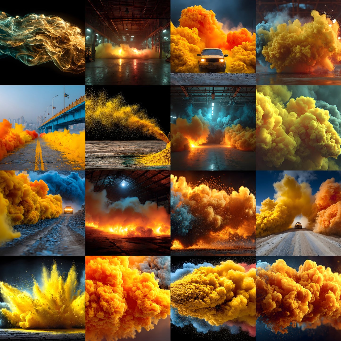 Yellow Smoke Photography Backdrop, Abstract Texture Background for Portraits, Dramatic Fine Art Digital Download, Photo Overlays