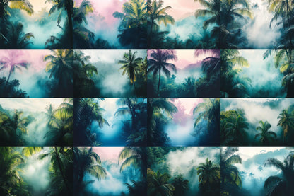 Tropical Forest Backdrop - Lush Streaming Background, Jungle Photography Backdrop, TV Wallpaper, Gaming Overlay, Nature Scene