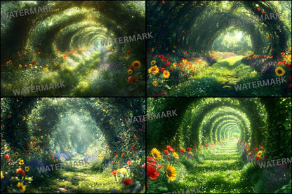 Wild Vine Garden Digital Backdrop, Enchanted Forest Background, Photography Landscape, Fantasy Photo Overlay,Composite, Printable Art