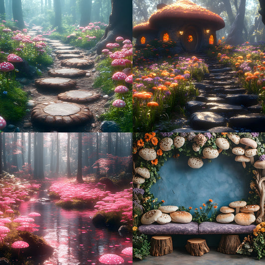 Alice in Wonderland Backdrop, Whimsical Background, Digital Download, Fantasy Photography, Storybook Scene, Portrait Prop, Ratio