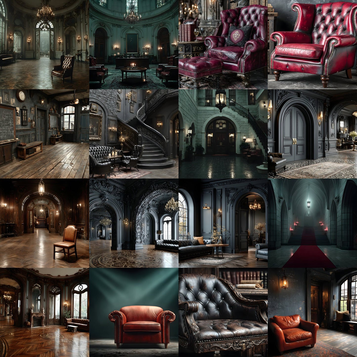 Dark Academia Boarding School Digital Backdrop, Photography Background, Moody Portrait, Printable Photography, Instant Download, Ratio