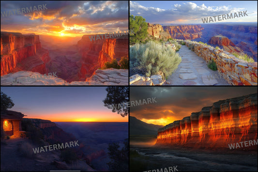 Canyon Sunset Digital Backdrop, Serene Photography Background, Golden Hour Photo Prop, Scenic Desert Scene for Portraits, Dreamy Photo Overlay