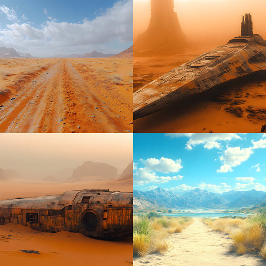 Cyberpunk Desert Digital Backdrop, Sci-Fi Background for Photography, Blade Runner Inspired Scene, Futuristic Photo Overlay, Commercial Use