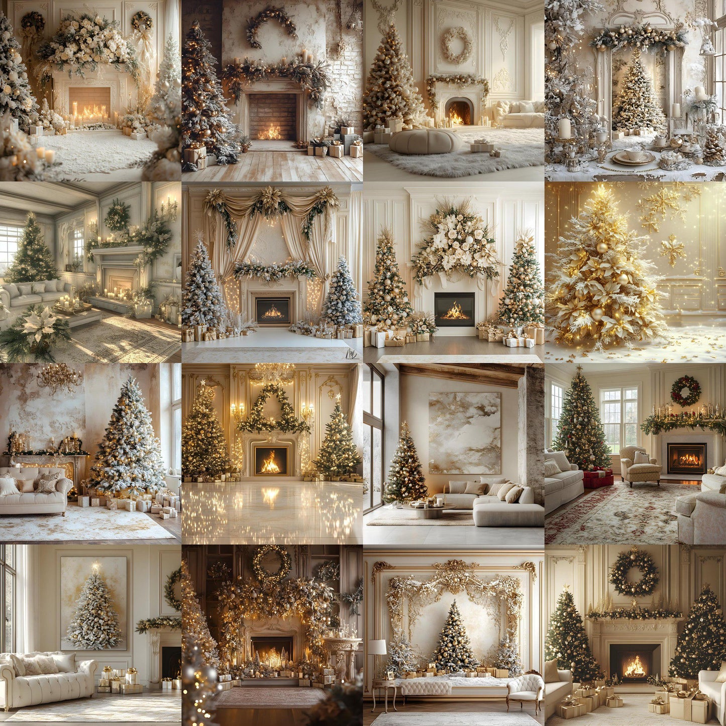 Golden Noel Christmas Backdrop, Digital Backdrop, Santa Christmas Backdrop For Kids Family, Festive Digital Download Christmas Background