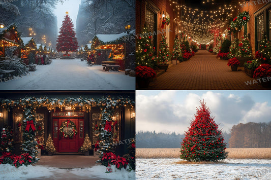 :2 Horizontal Christmas Backdrops, Digital Backdrop, Festive Christmas Backdrop Festive Digital Download Christmas Background