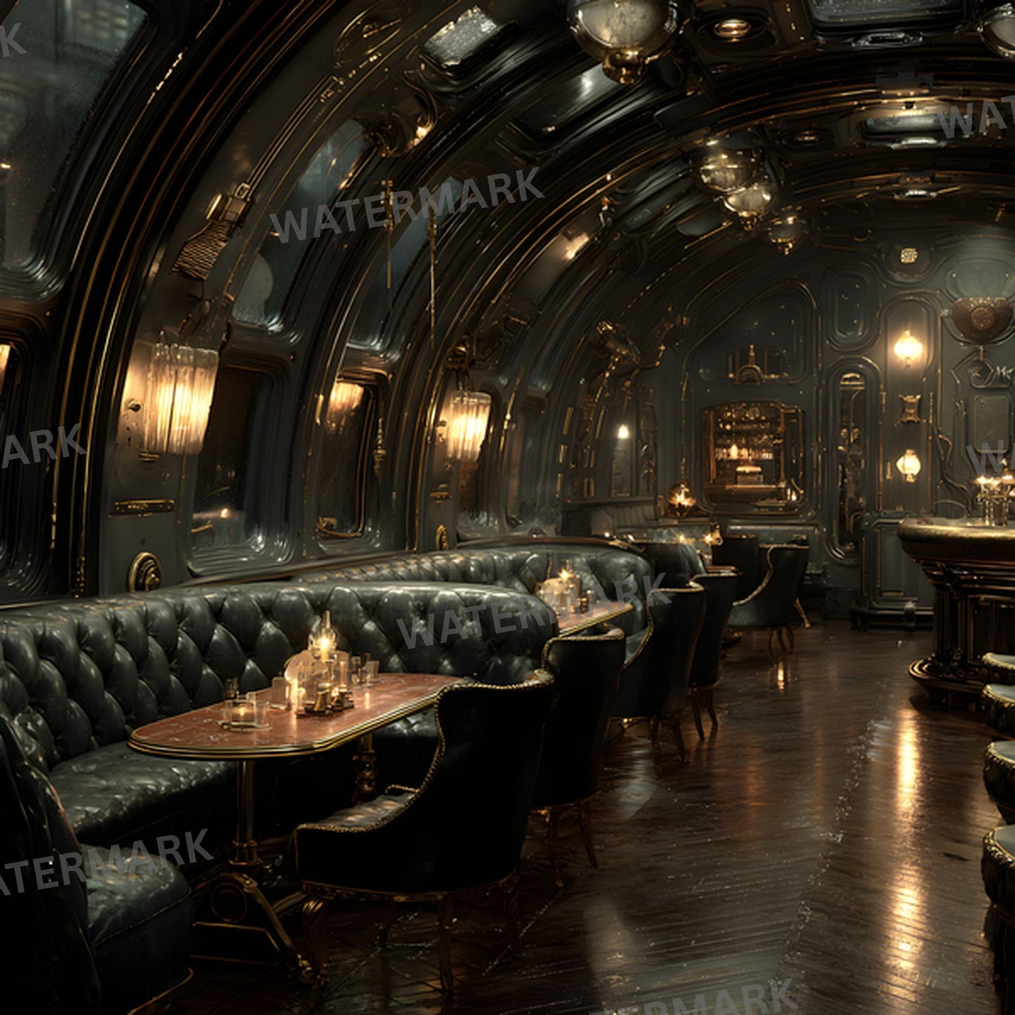 Steampunk Airship Bar Digital Backdrop, Vintage Aviation Background for Photography, Unique Square Photo Booth Prop, Fantasy Steampunk Design