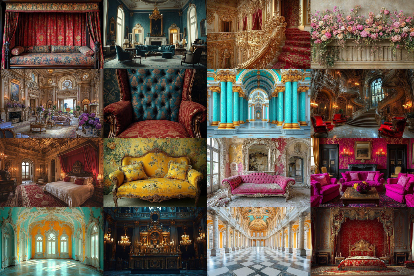 Baroque Digital Backdrops Props: Artful & Premium Backdrops, Large Photography Backdrops, Backdrops Overlays. Photography Backgrounds