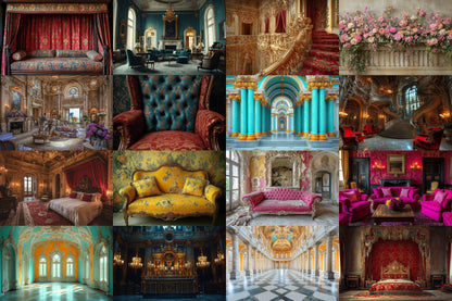 Baroque Digital Backdrops Props: Artful & Premium Backdrops, Large Photography Backdrops, Backdrops Overlays. Photography Backgrounds