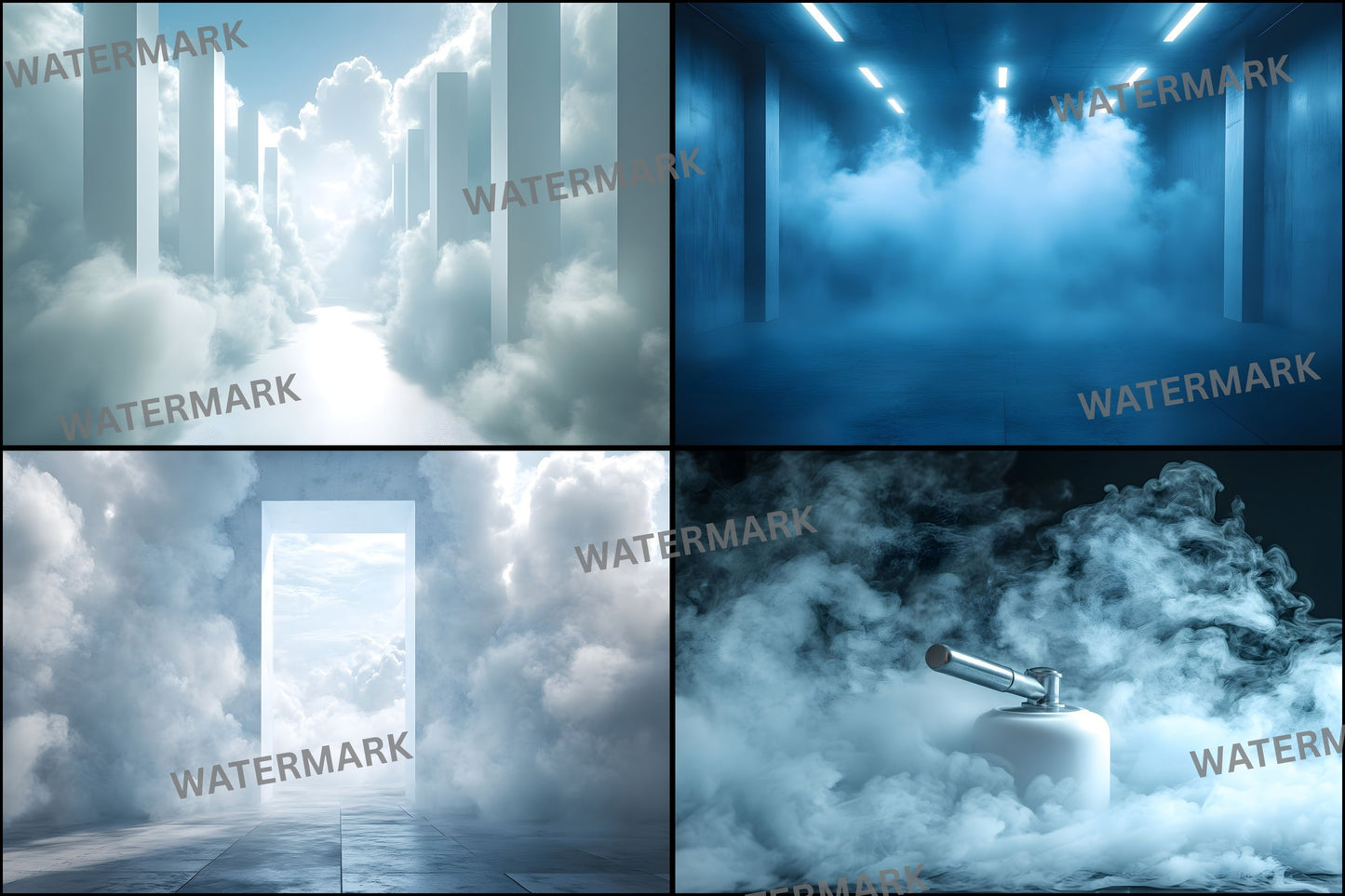 Futuristic Crossfit Studio Backdrop, White Gym Background, Digital Download, Fitness Photography, Workout Photo Booth, Sport Mockup