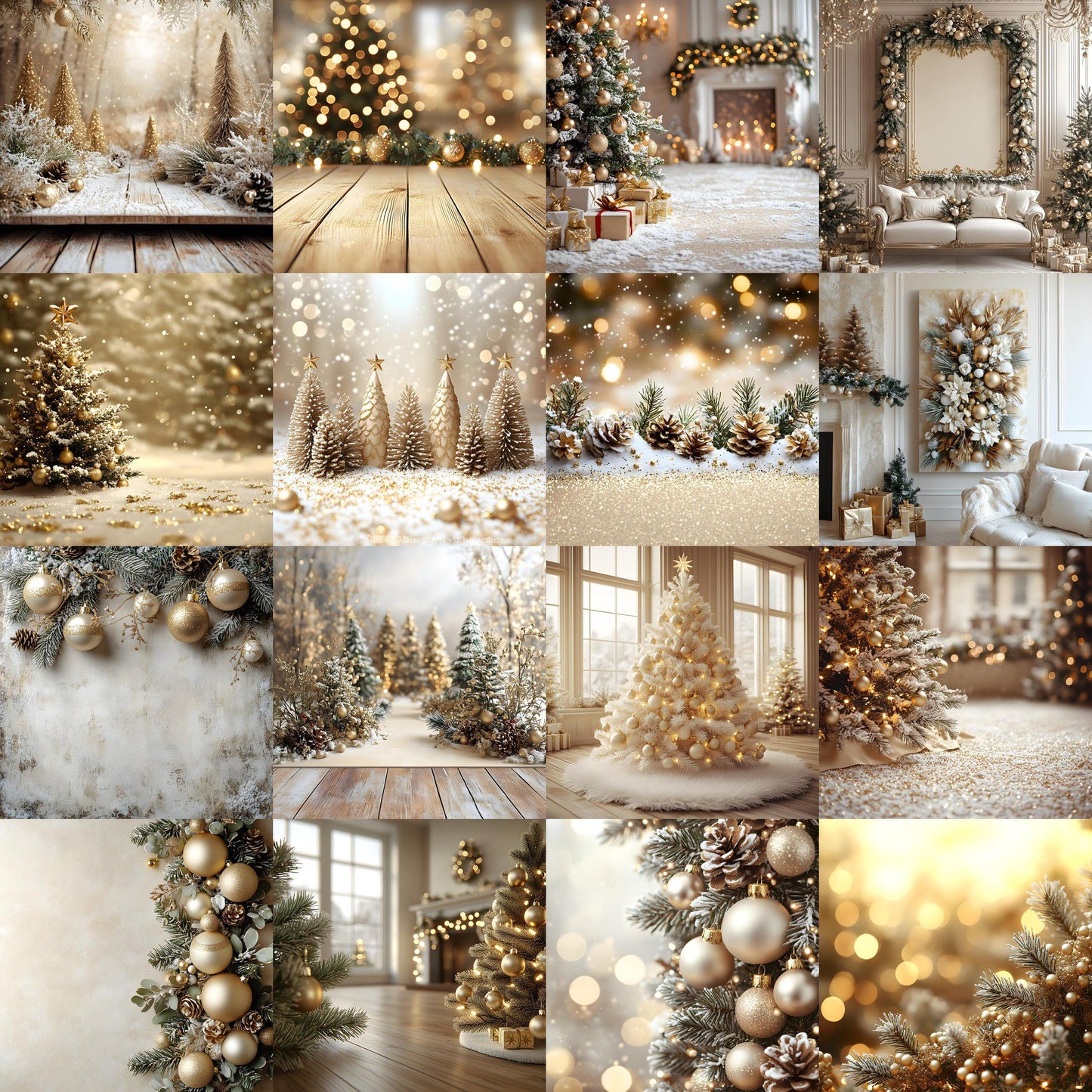 Christmas Backdrop, Digital Backdrop, Santa Christmas Backdrop For Kids Family, Festive Digital Download Christmas Background