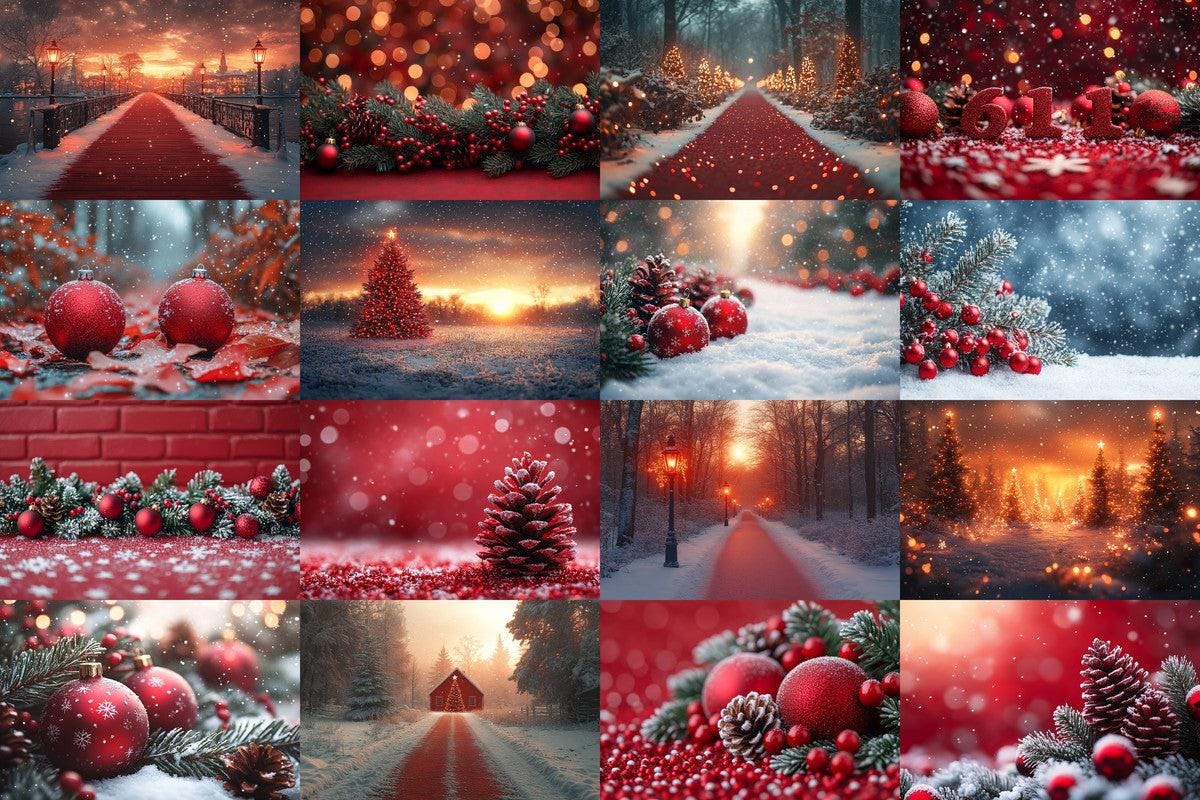 Warm Christmas Outdoor Scene Backdrops PNG Set for Digital Artists  Photographers - 00x00px Commercial Use - Cozy Holiday Aesthetic