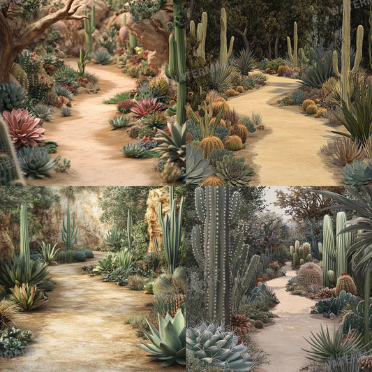 Desert Botanical Backdrops - Photography Backdrops, Portraits, Product Photography - Cactus Gardens, Desert Landscapes, and Botanical Scenes