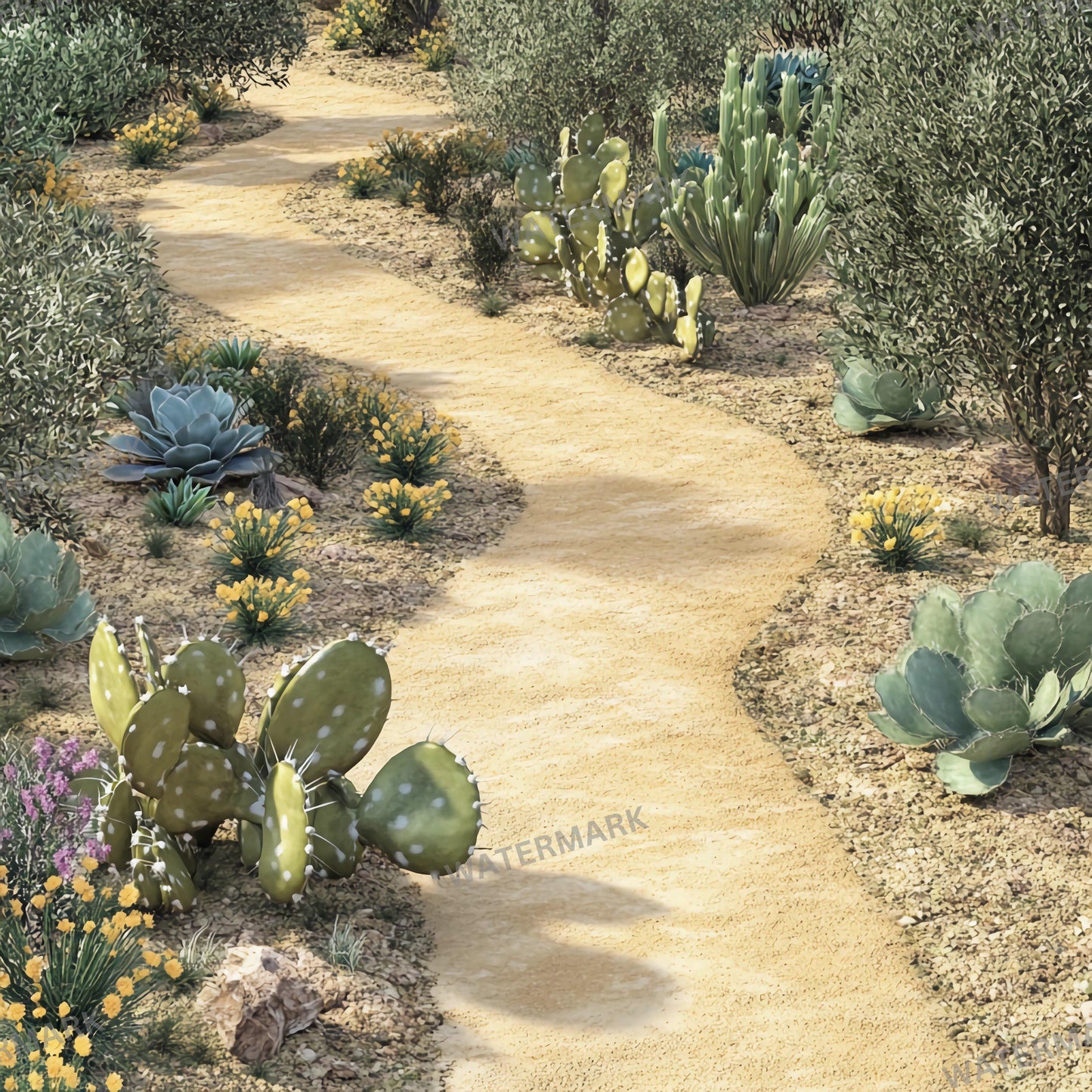 Desert Botanical Backdrops - Photography Backdrops, Portraits, Product Photography - Cactus Gardens, Desert Landscapes, and Botanical Scenes