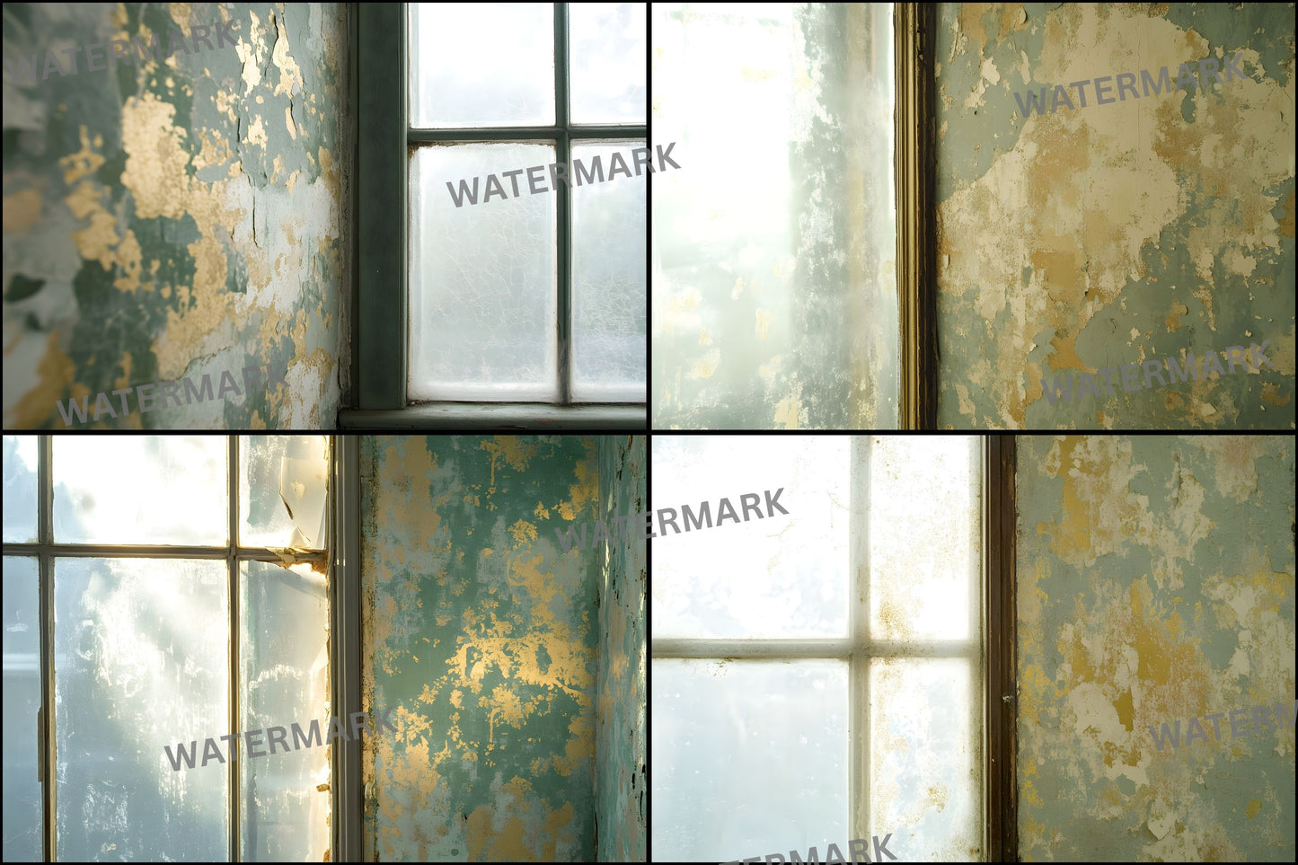 Worn Vintage Wallpaper Digital Backdrop, Diffused Light Photography Background, Photo Booth Prop, Textured Paper Photography Backdrop