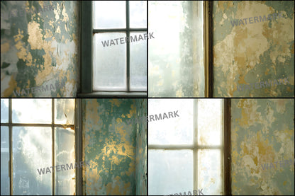 Worn Vintage Wallpaper Digital Backdrop, Diffused Light Photography Background, Photo Booth Prop, Textured Paper Photography Backdrop