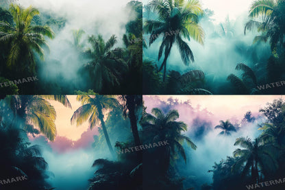 Tropical Forest Backdrop - Lush Streaming Background, Jungle Photography Backdrop, TV Wallpaper, Gaming Overlay, Nature Scene