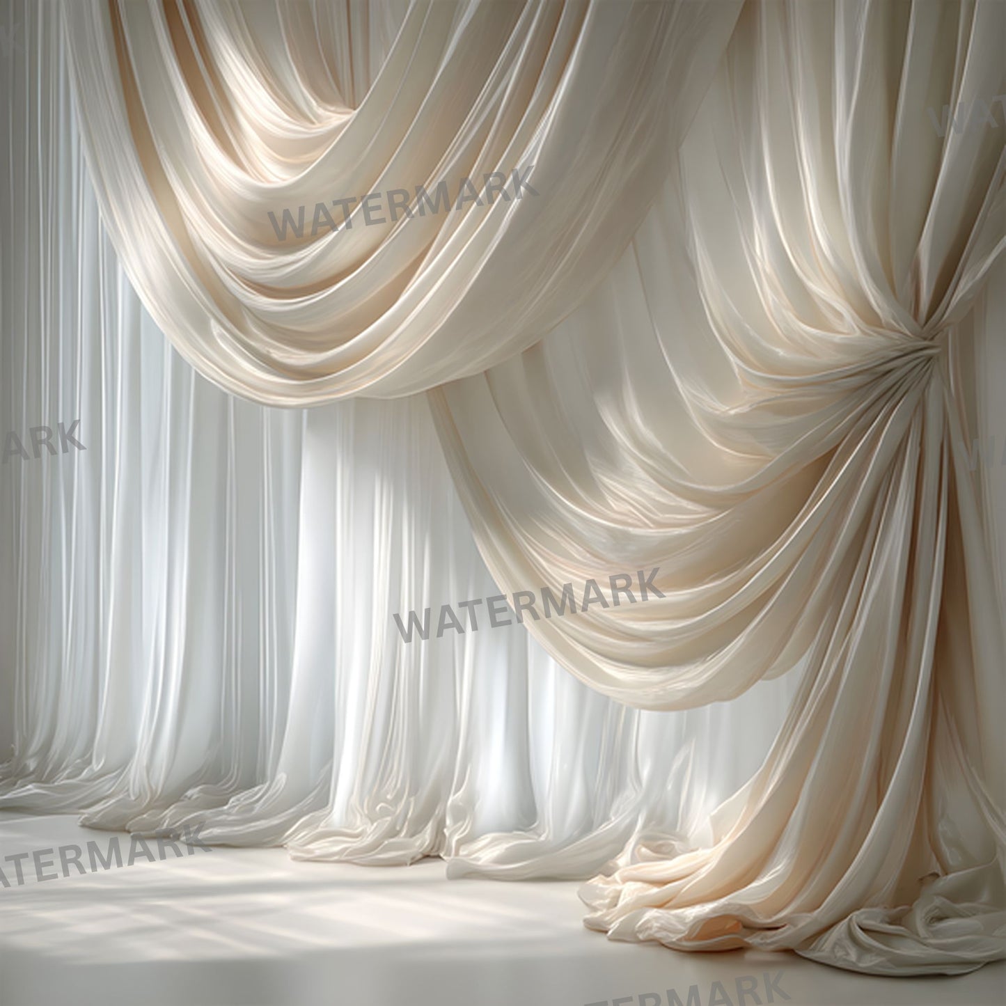 Sheer Satin Fabric Photography Backdrop, Elegant Wedding Background, Square Format Digital Download, Bridal Portrait Photo Booth Prop, SQBD