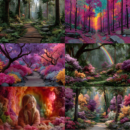 Alice in Wonderland Backdrop Digital Download, Magical Photography Background, Fantasy Portrait Backdrop for Newborns and Children