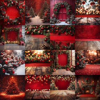 Christmas Backdrop, Digital Backdrop, Santa Christmas Backdrop For Kids Family, Festive Digital Download Christmas Background