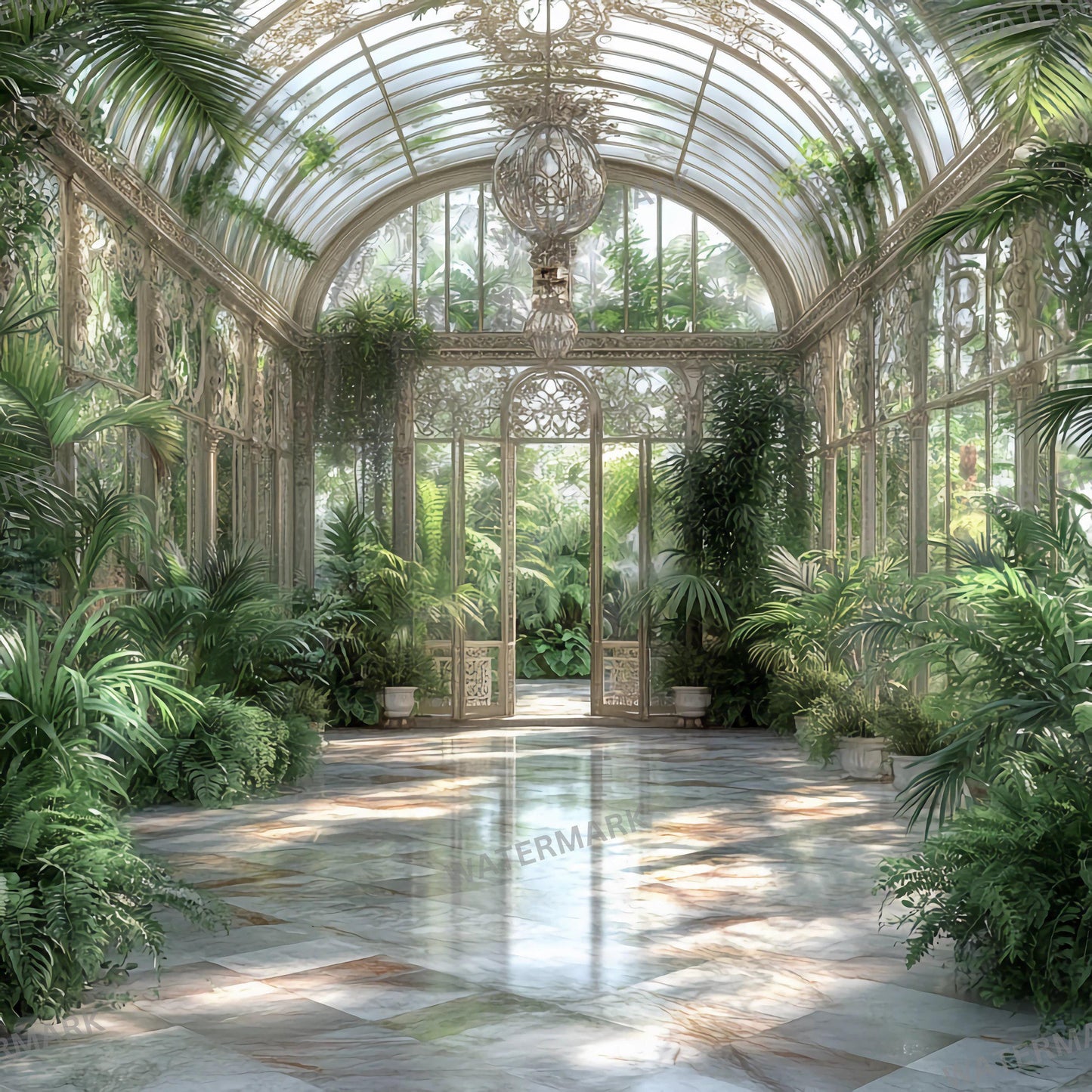 Victorian Conservatory Backdrops | Vintage Greenhouse Backgrounds | Digital Download