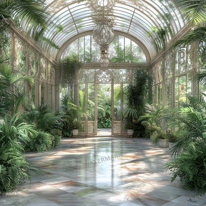 Victorian Conservatory Backdrops | Vintage Greenhouse Backgrounds | Digital Download