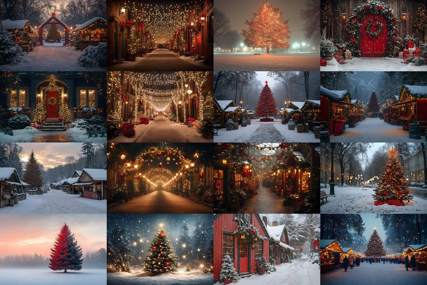 Classic Christmas Backdrops, Digital Backdrop, Santa Christmas Backdrop For Kids Family, Festive Digital Download Christmas Background
