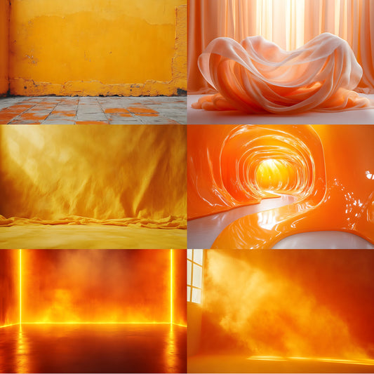 Orange Photography Backdrop, Bold Studio Background, Digital Download for Portrait Photography, Vibrant Photo Booth Prop
