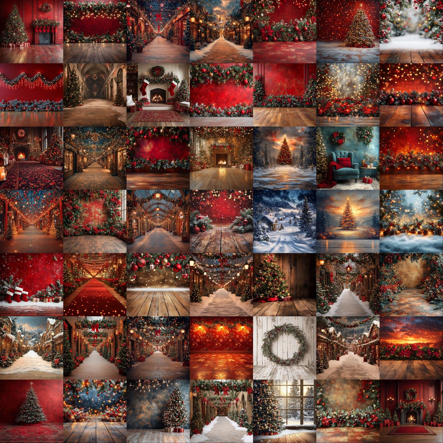 Christmas Backdrop, Digital Backdrop, Santa Christmas Backdrop For Kids Family, Festive Digital Download Christmas Background
