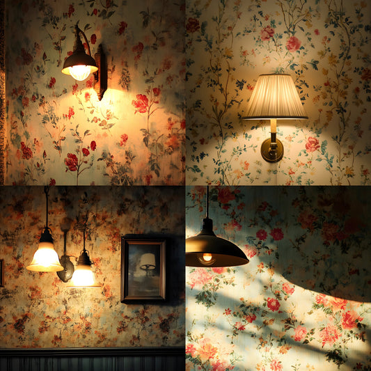 Vintage Wallpaper Room Backdrops, Photography Backgrounds, Digital Download for Portrait Photography,Texture Photo Booth Backdrop