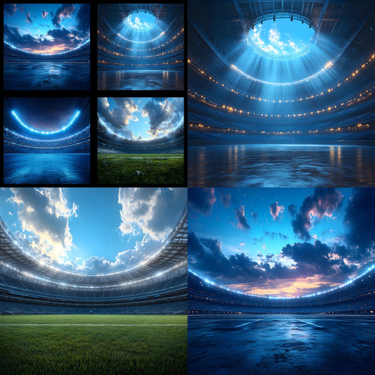 Sports Stadium Digital Backdrop, Empty Arena Background for Photography, Photo Overlay, Sports Team Fan Photo, Action Shot Composite