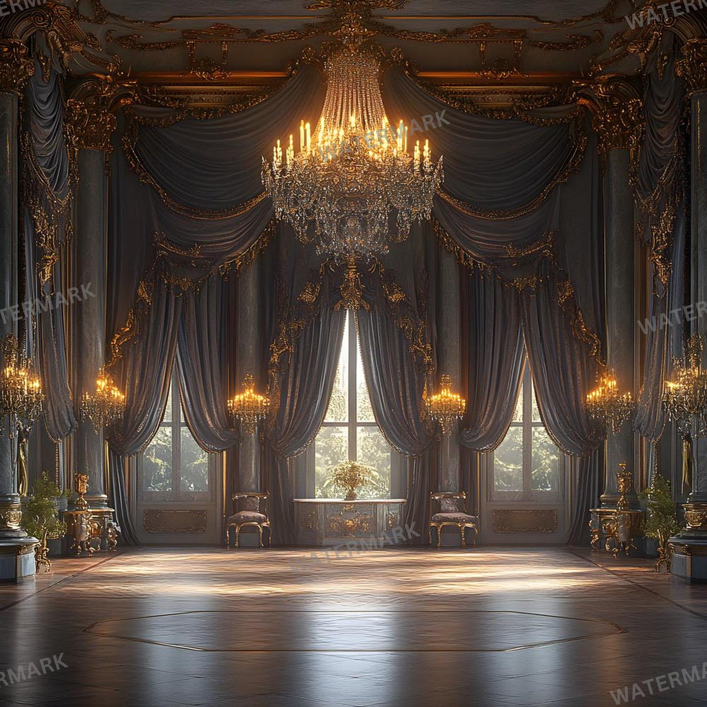 Opulent Regal Backdrops | Digital Backdrops for Portraits, Luxurious Photoshop Overlays, Fine Art Textures, Photo Backgrounds, Regal Room