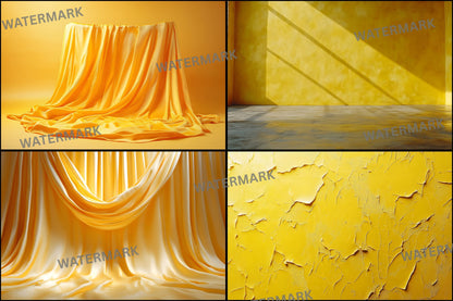 Yellow Photography Backdrop, Studio Background, Energy Burst Digital Download for Portrait Photoshoots, Vibrant Scene