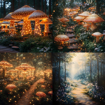Alice in Wonderland Backdrops | Digital Fantasy Story Backgrounds | Whimsical Scenes - Wonderland Backdrops - Alice Backdrops
